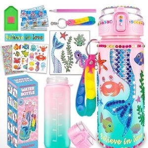 EDsportshouse Decorate your own Water bottle NWT leak proof includes bottle deco